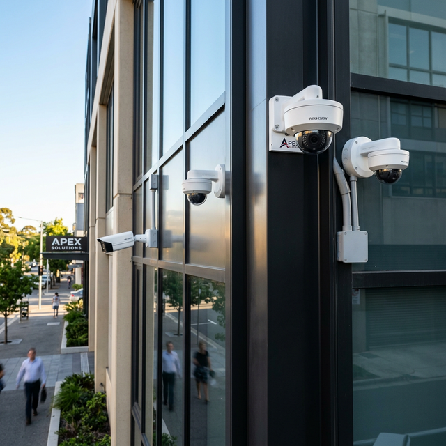 Guardias en edificio residencial